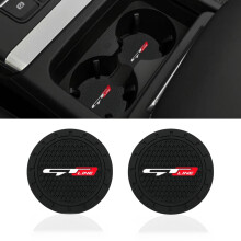 2 Pcs Black car Cup Holder Coaster Compatible with Jaguar XE XEL XF XFL XJ F-PACE F-Type 2.75 Inch Silicone Anti-Slip Fashion car Interior Accessorie