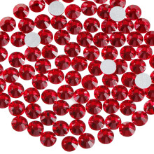beadsland Flat Back Crystal Rhinestones Round Gems  Dark Siam (6.4-6.6mm) SS30/288pcs