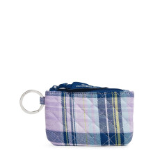 D   mska bavlnen    pena   enka na zips s puzdrom na ID Vera Bradley, ametystov    kockovan    - jedna velkost