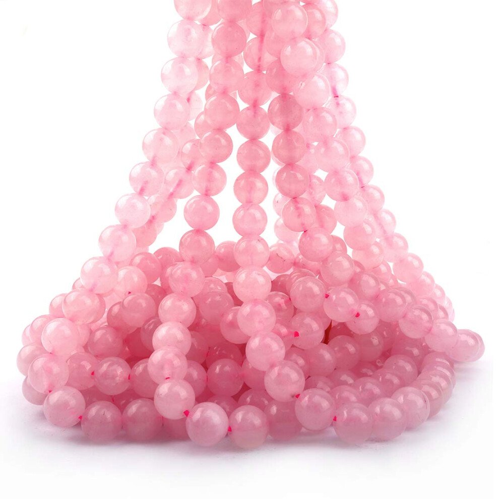 Icai Beads 6Mm Natuurlijke Rozenkwarts Edelsteen Ronde Losse Kralen Voor Sieraden Maken (63-65 Stuks)-image