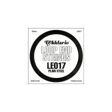 D'Addario Le017 Plain Steel Loop End Single String .017