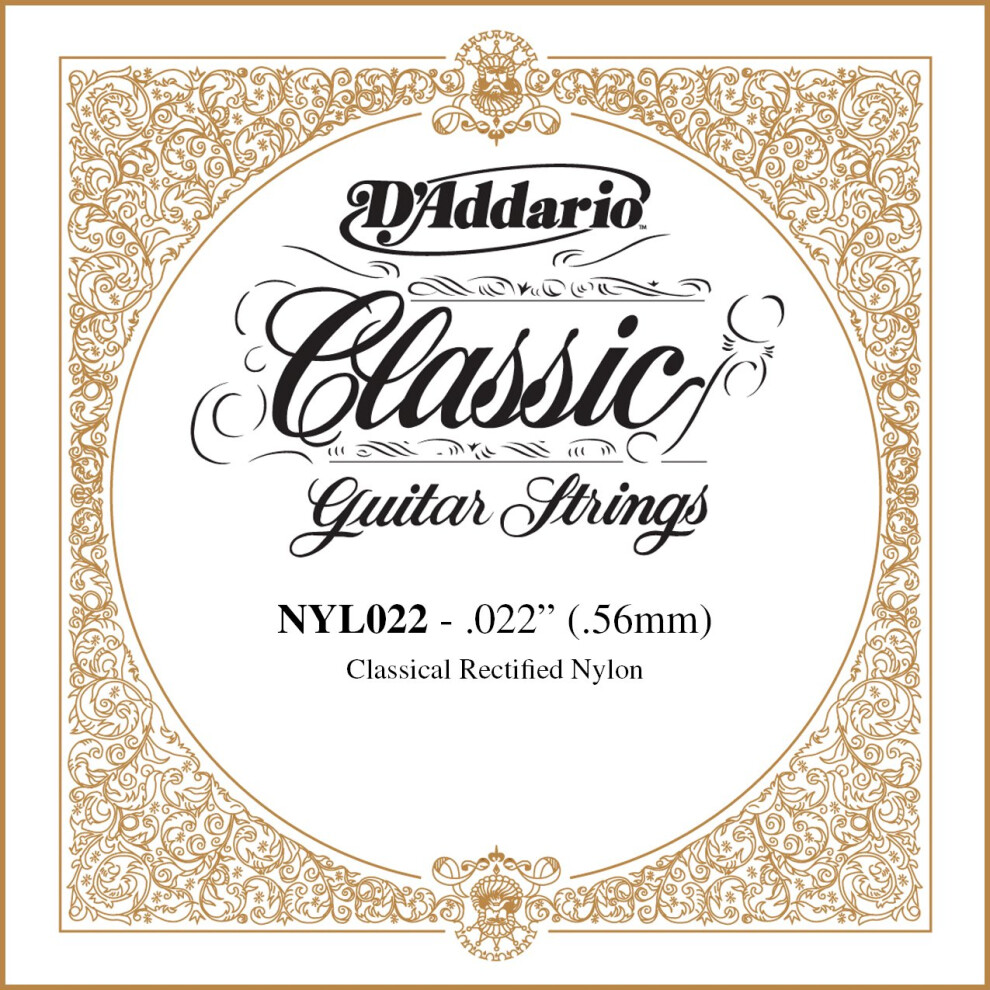 D'addario NYL022 Gitara Klasyczna Z Rektyfikowanego Nylonu, Pojedyncza Struna .022-image