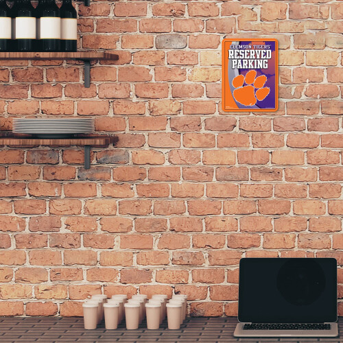Rico Industries NCAA Clemson Tigers Placa de Estacionamento em Metal 8,5x11 Polegadas 2