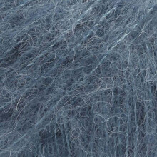 Fluffy Superfine Alpaca and Silk Yarn  Drops Brushed Alpaca Silk  Light and Warm 0.9 oz 153 Yards per Ball (25 Steel Blue)