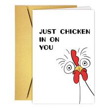 COLINHELIN Funny Thinking of You Card for Women Men Concern for Neighbors Card Humor Miss You Gift for Husband Wife Boyfriend Girlfriend Encourage