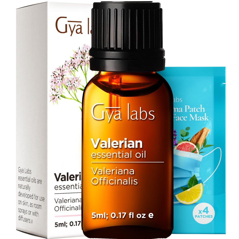 Huile essentielle de valériane pour diffuseur Gya Labs - 0,17 fl oz - Huile de valériane 100 % pure et naturelle pour l'aromathérapie cutanée et