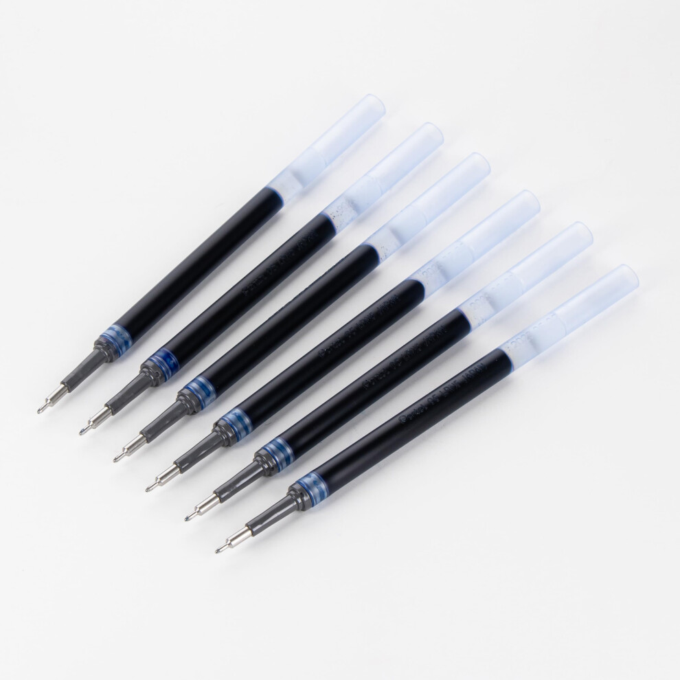 Pentel Refill Ink - for EnerGel Gel Pen  0.5mm Needle Tip  Fine  Blue Ink  Pack of 6 Refills (LRN5-6C)