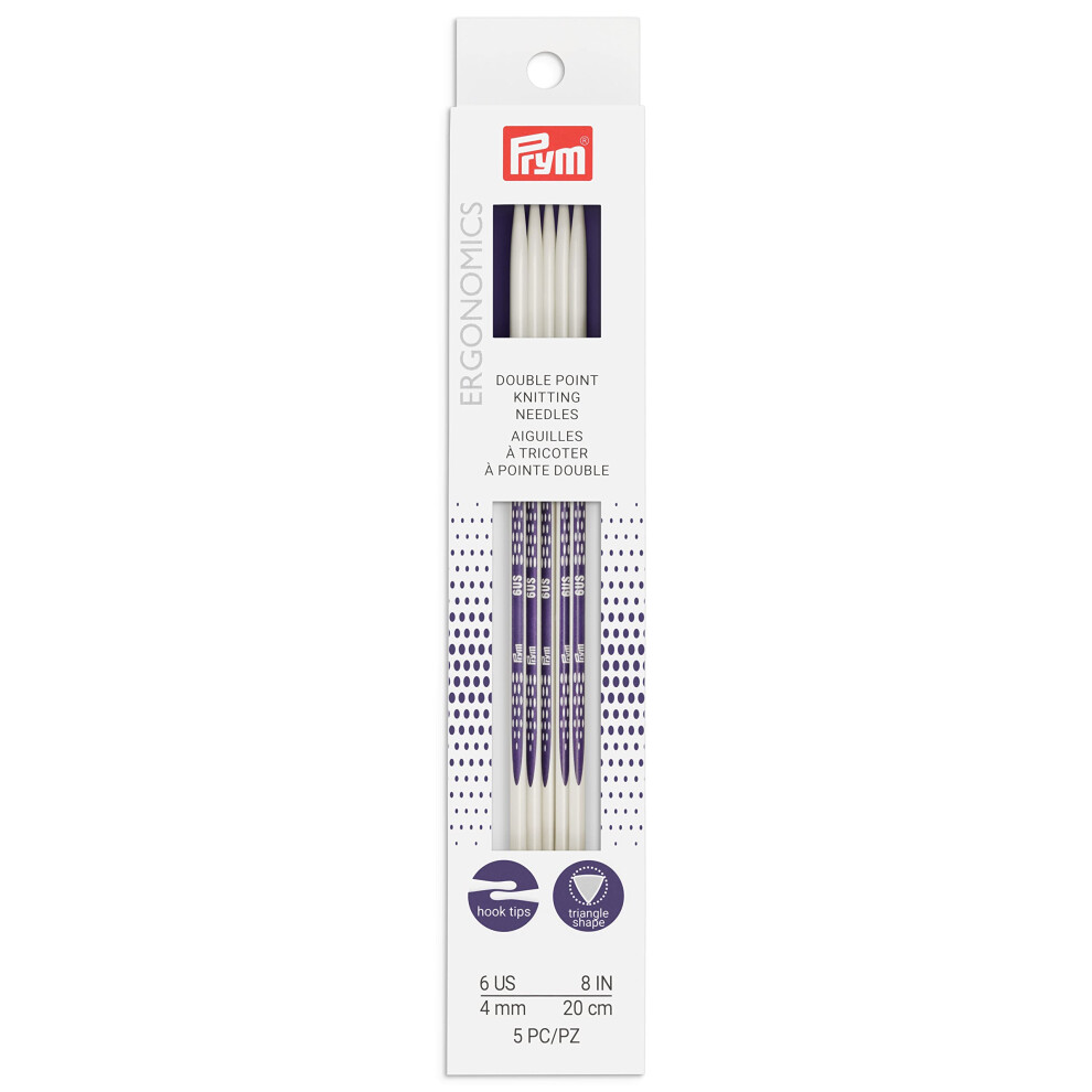 Pyrm Ergonomics 8-Inch Double-Point Knitting Needle  Size 6 (5-Pack)