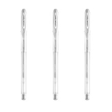 Bol grafo de tinta gel Uni-Ball Signo Angelic UM-120AC de 0,7 mm, tinta blanca. Paquete de 3 bol grafos.