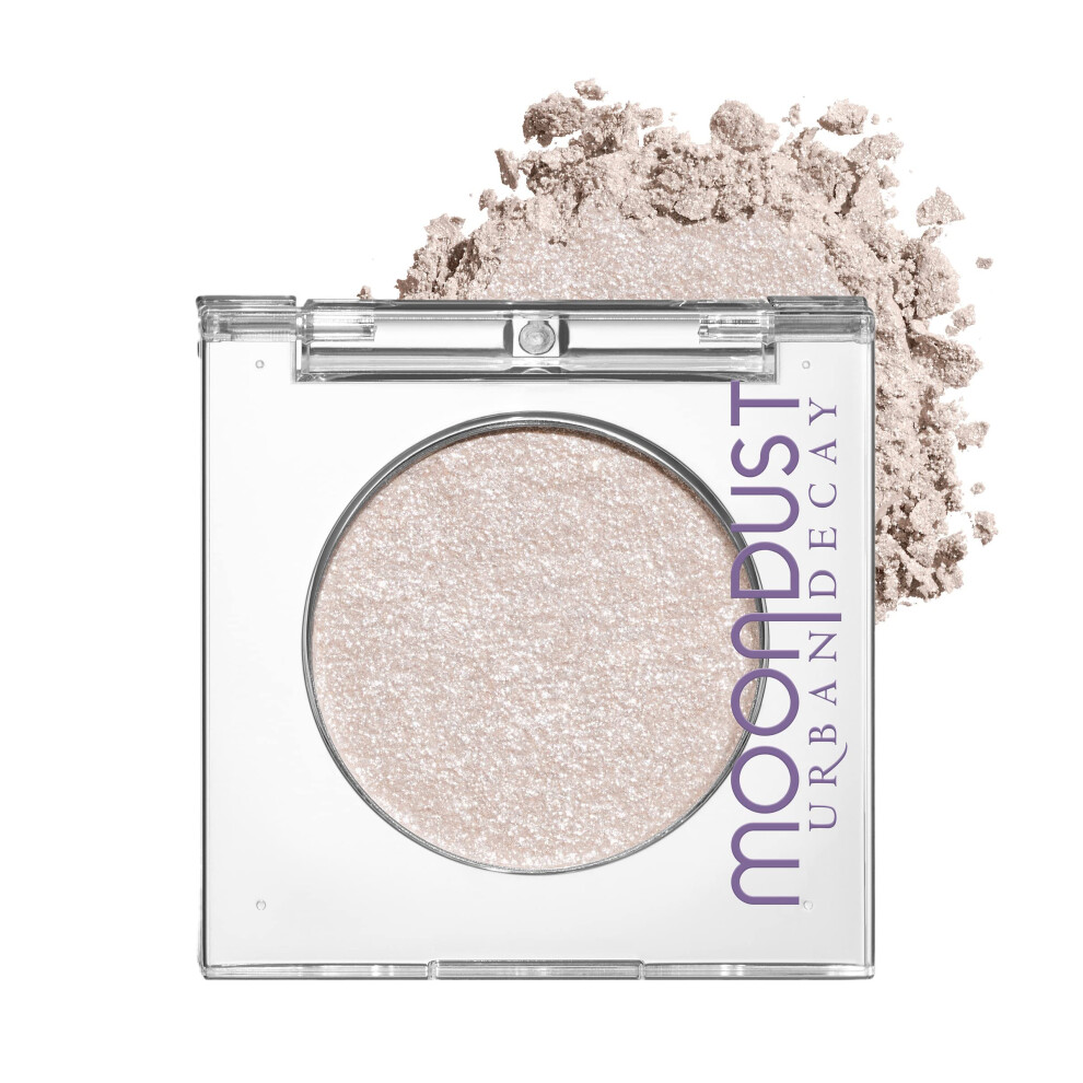 Urban Decay 24/7 Moondust Glitter Eyeshadow Single (Crushin' Hard - Peachy Pink With Silver Micro Pearls) Buildable Sparkly Eye Glitter Long-Lasting