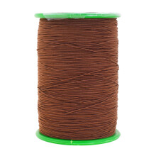 Hilo el   stico fino y fruncido Mandala Crafts, color marr   n, 0,6 mm, 546 yardas, para m   quinas de coser y tejer