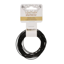Het Beadsmith lederen koord - metallic parelzilver - 1 mm spoel - 25 yards/22,86 meter - Indiase leren string Ideaal voor vlechten, kralenkettingen,