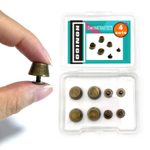 Honigo 4 Pack Bronz Klinknagels Stud Handtas Portemonnee Voeten 1/2 inch Platte Kop Metaal Massief Messing Studs Schroef Achtervoeten 12mm Gesp Spike