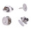 EBOOT-paket med 50 blanka stift med kopplingsback (silver) 1