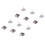 EBOOT-paket med 50 blanka stift med kopplingsback (silver) 4