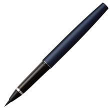 Marcadores de pincel recarregáveis Kuretake MANNEN MOUHITSU (No.13) com cartucho de tinta extra, corpo azul, ponta flexível