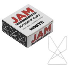JAM PAPER Kleurrijke Vlinder Klemmen - Witte Papier Klemmen - 15/Verpakking