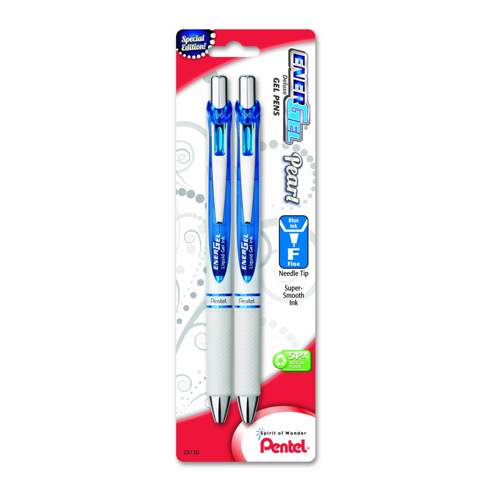 Pentel Pearl Deluxe Rtx Liquid Gel Pen 0.5Mm Fine Line Needle Tip (Bln75wbp2c)