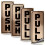 iSYFIX Adesivos Push Pull - 2 Pacotes 2.8x7 polegadas - Autocolante Vertical, Preto/Dourado Escovado para Portas 1