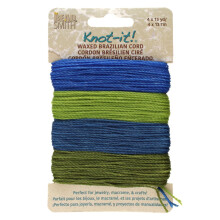 De Beadsmith Knot It gewaxt polyester koord - Hang los - 1 mm diameter - 4 koorden van 15 meter elk - Maak sieraden Macrame Vriendschapsarmbanden en