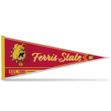 Rico Industries NCAA Ferris State Bulldogs Classic 12"""" x 30"""" Felt Wall D?cor Pennant - Great for Home/Bed Room/Man Cave D?cor