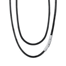 FaithHeart vzll viasz ktllnc nyaklnc frfinak eros rozsdamentes acl csattal frfi 26 hvelykes 3 mm-es bor nyaklnc kszer