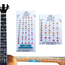 Fantastisk fingerguide til bariton ukulele | Fretboard & Fingerboard -klistermærker | Lær at spille ukulele