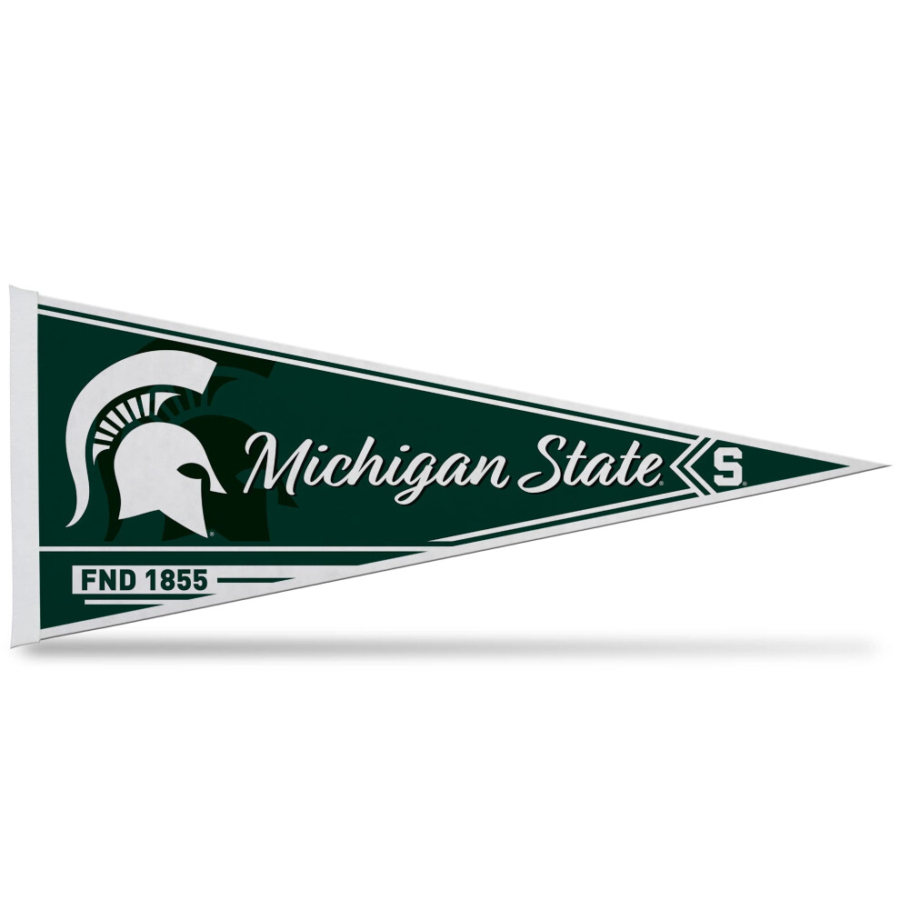Rico Industries Ncaa Michigan State Spartans Classic 30,5 X 76,2 Cm In Morbido Feltro – Ez To Hang – Decorazione Per La Casa (Sala Giochi, Grotta Dell'uomo, Camera Da Letto)-image
