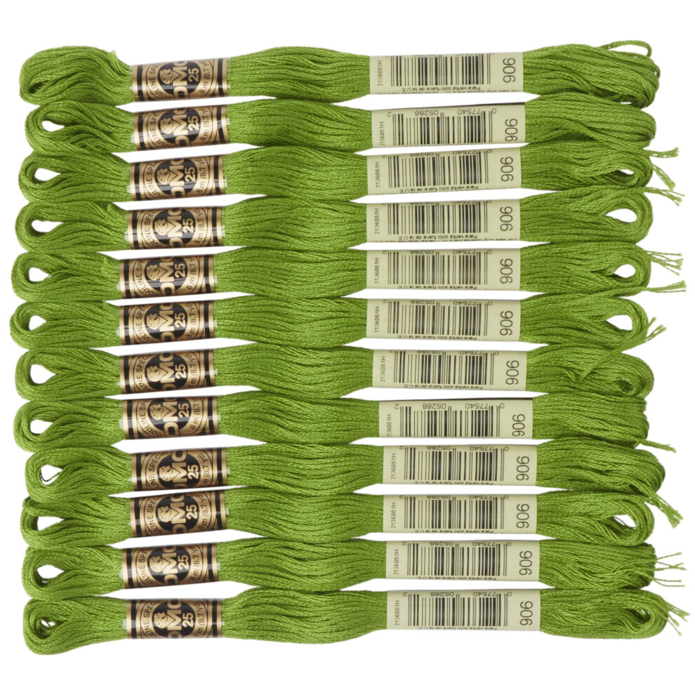 DMC 6-Strand Embroidery Cotton Floss  Medium Parrot Green