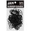 JAM PAPPER Slitstarka gummiband - storlek 16 - svarta multifunktionsgummiband - 100/pack 1