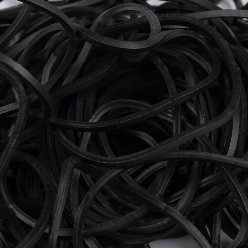 JAM PAPPER Slitstarka gummiband - storlek 16 - svarta multifunktionsgummiband - 100/pack 1