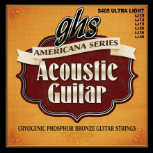 GHS Strings Americana Phosphor Bronze Acoustic Strings - S405 Set Ultra Light 10-46
