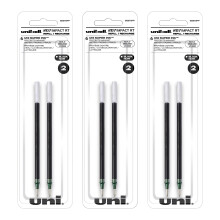Uniball 207 Impact RT Retractable Pen Refills 1.0mm Bold Point Black Ink 6 Refills