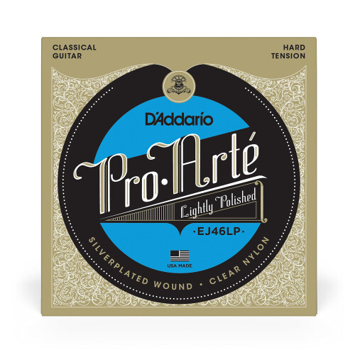 D'Addario Guitar Strings - Pro-Arte Classical Guitar Strings - EJ46LP - Nylon Guitar Strings - Silver Plated Wrap  Composite Core  Clear Nylon Trebles 1