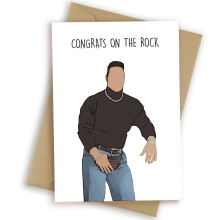 HEALSLA The Rock Engagement Card Verlovingskaarten voor koppels Nieuw verloofde Gefeliciteerd Card Grappige verlovingscadeaus voor hem Dwayne Johnson