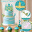 Wootkey 26Pcs Conjunto de Topos de Bolo Princesa Brilhante com Castelo Azul Lago 3