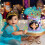 Wootkey 26Pcs Conjunto de Topos de Bolo Princesa Brilhante com Castelo Azul Lago 4