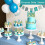 Wootkey 26Pcs Conjunto de Topos de Bolo Princesa Brilhante com Castelo Azul Lago 5