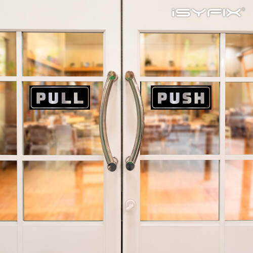 iSYFIX Adesivos de Sinalização Push Pull - 2 peças 6x2.4 polegadas - Vinil Autoadesivo 1