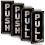 iSYFIX Adesivos Push Pull - 2 Pacotes 2.4x6 polegadas - Vinil Autocolante Prata/Preto para Portas 1