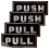 iSYFIX Adesivos de Sinalização Push Pull - 2 peças 6x2.4 polegadas - Vinil Autoadesivo 1
