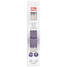 Prym Ergonomics 8-Inch Dubbelpunts Breinaalden, Maat 10 (5-Pack)