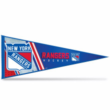 Rico Industries NHL Hockey New York Rangers Primary 12" x 30" Filz-Wanddeko-Wimpel - Ideal für die Dekoration von Zuhause/Schlafzimmer/Männerhöhle