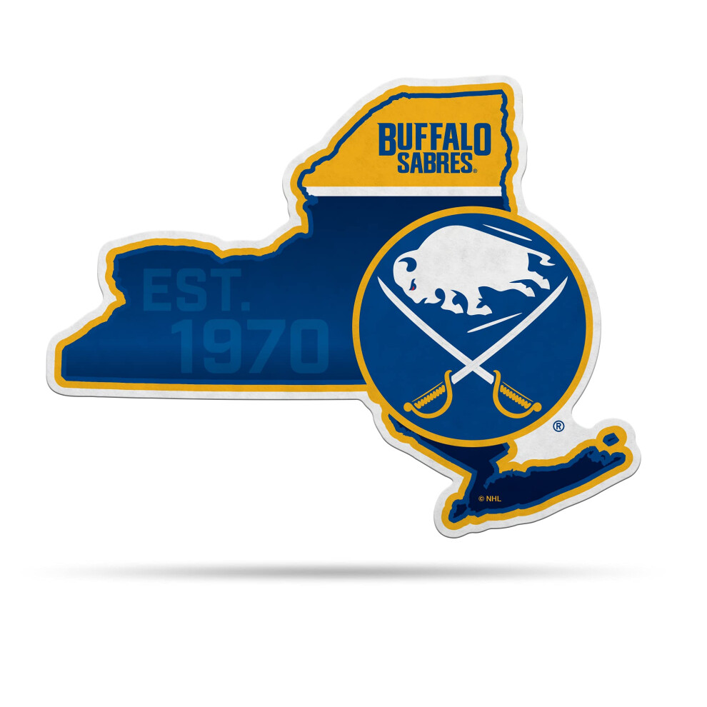 Rico Industries Nhl Buffalo Sabres State Shape Shape Cut Pennant Heim- Und Wohnzimmerdekor Weicher Filz, Einfach Aufzuh Ngen-image