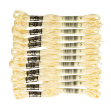 DMC 6-strand broderi bomuld flosser lys bleg gul