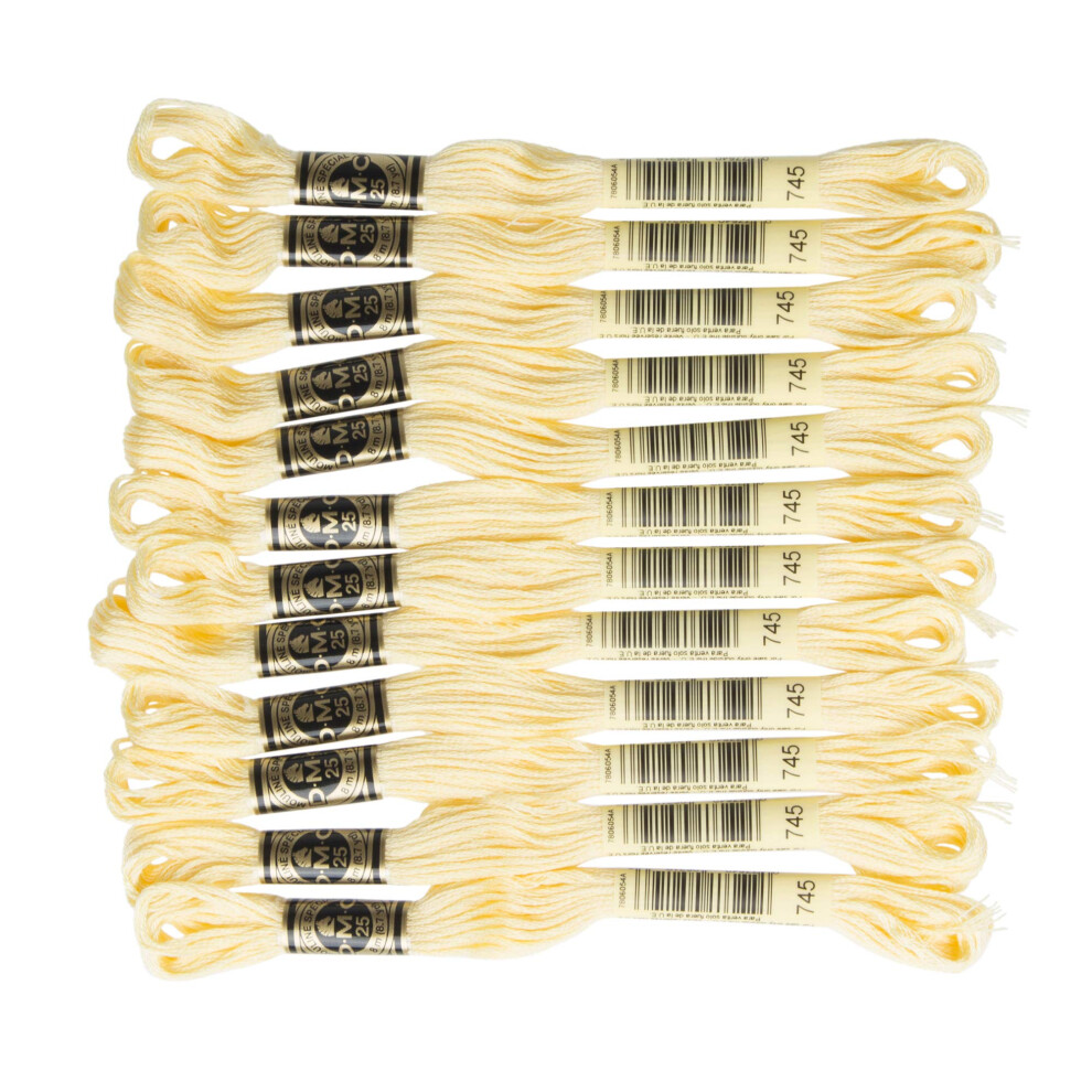 DMC 6-Strand Embroidery Cotton Floss  Light Pale Yellow