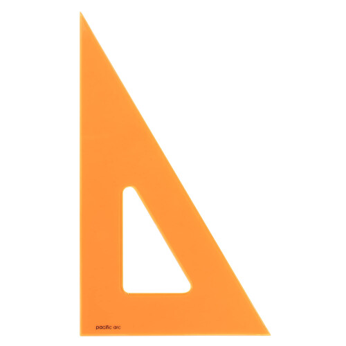 Pacific Arc's Scholastic Triangle - 6 inch - Fluorescent - 30/60 Angle - Polystyrene - Inking Edge - Technical Drawing Tools  Drafting  Architect and