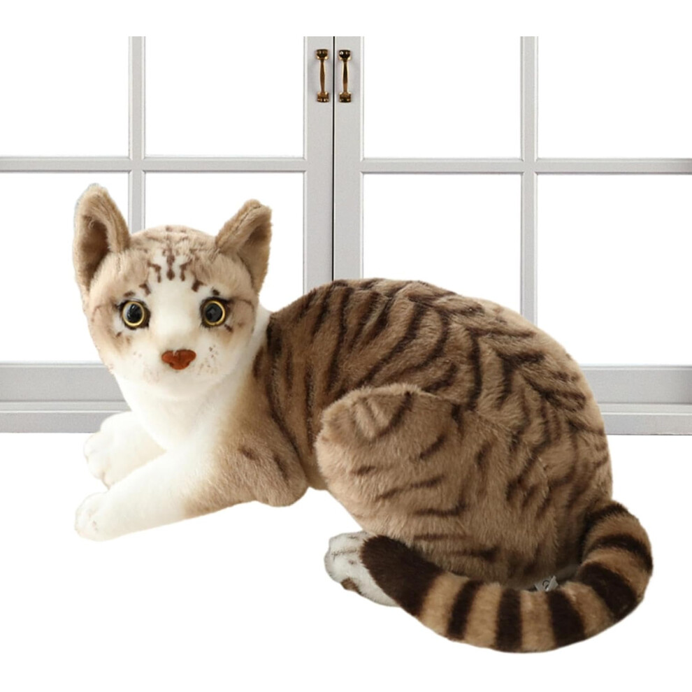 (Lying Civet Cat 25cm) Cat Stuffed Animal Toys | Cat Toys Plushie Pillow - Cuddly Cat Plush Stuffed Animal Toy for Toddler, Kids, Boys, Girls