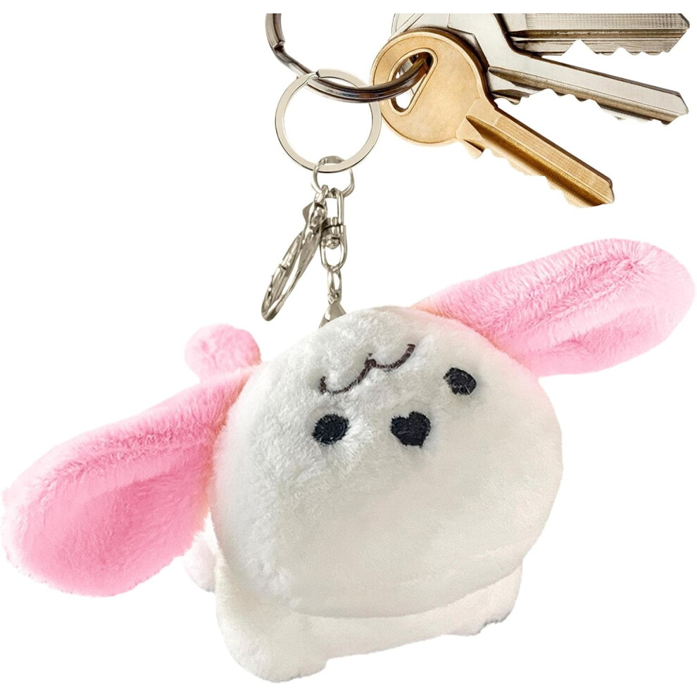 (Pink) Pull String Plush Toy - Pull String Windup Dog Doll With Wagging Tail,Pull Rope Design Plush Stuffed Keychain For Car Keys, Mobile Phones, Back Pink