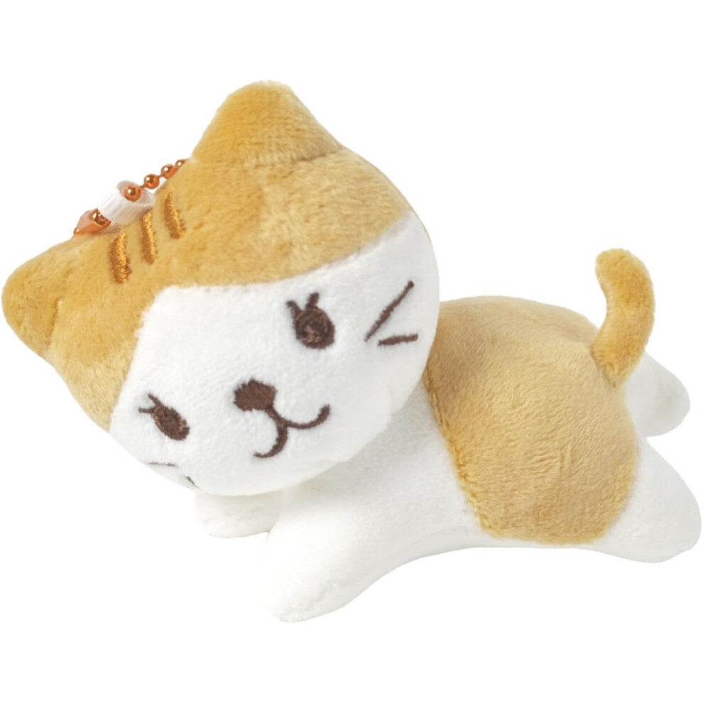 (Light Yellow Coffee) Cat Plush Keychain, Soft Plush Cartoon Stuffed Animals Doll, Cartoon Anime Plush, Cat Decorative Key Chain For Backpack Brown,Yellow